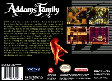 Addams Family, The (USA) (Arcade) box cover back